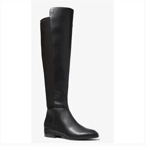 EUC Michael Kors Bromley Over the Knee Riding Boot Black Leather Women's 5